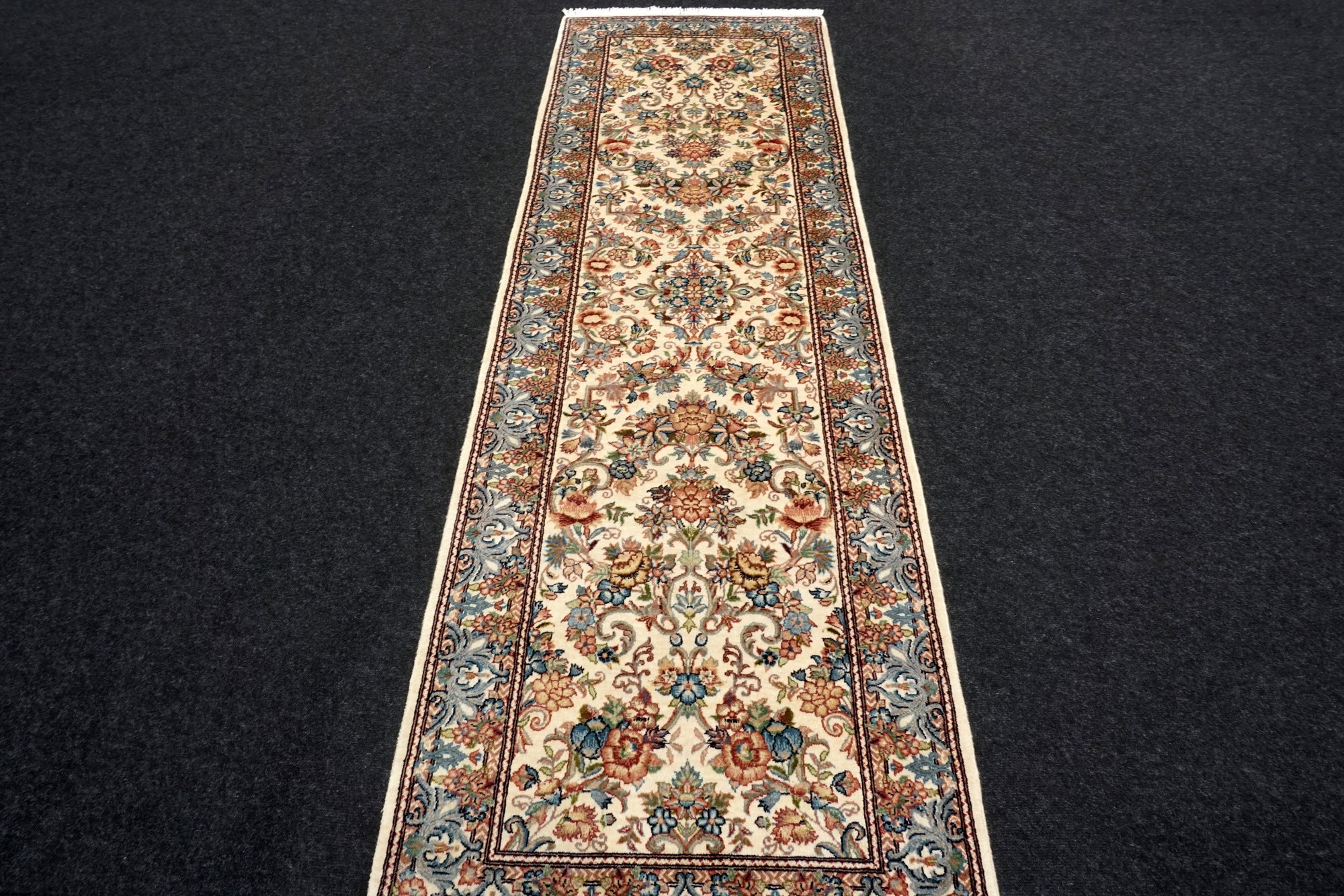 Orient Teppich Läufer 256 x 81 cm Ghom Muster Kaschmir