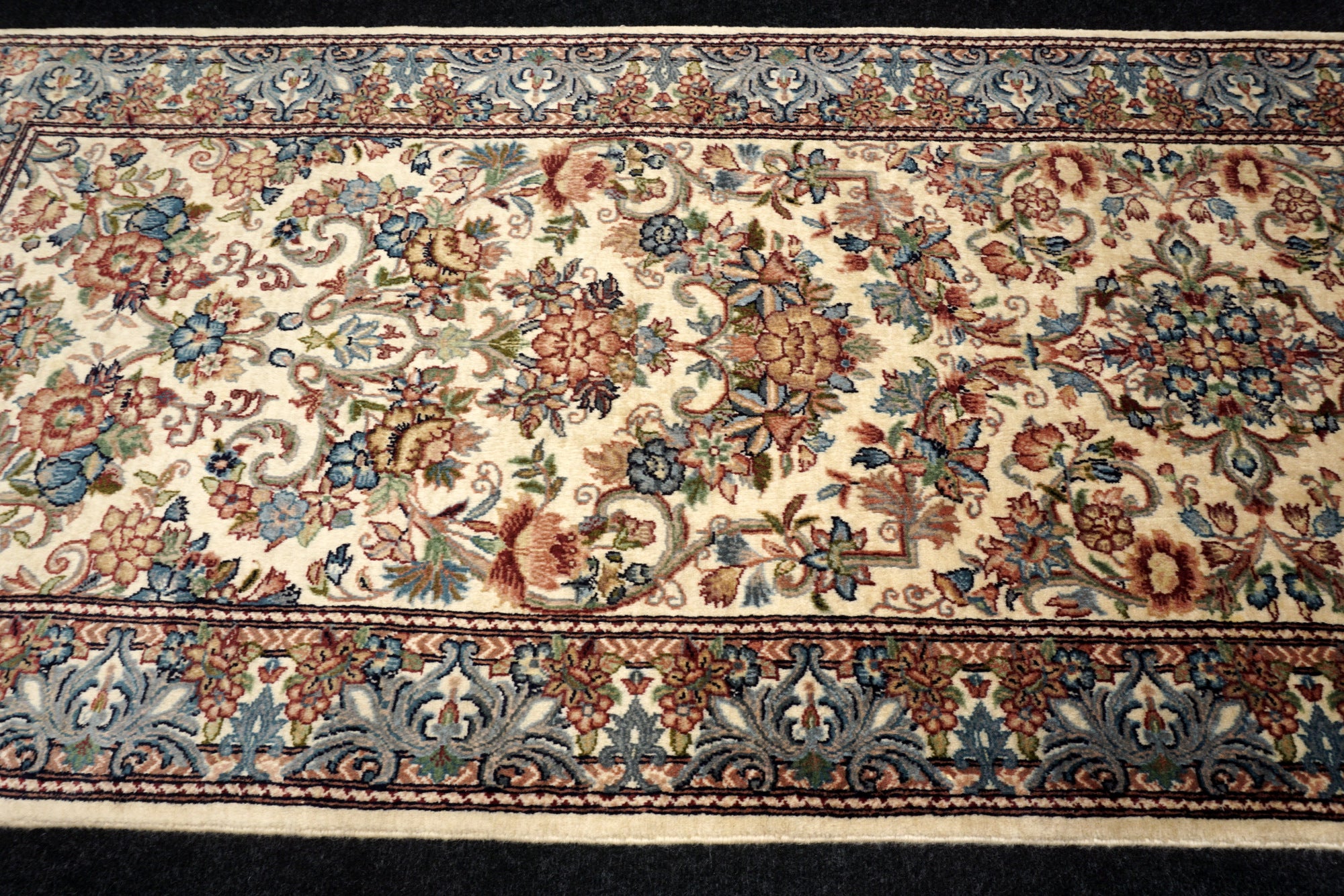 Orient Teppich Läufer 256 x 81 cm Ghom Muster Kaschmir