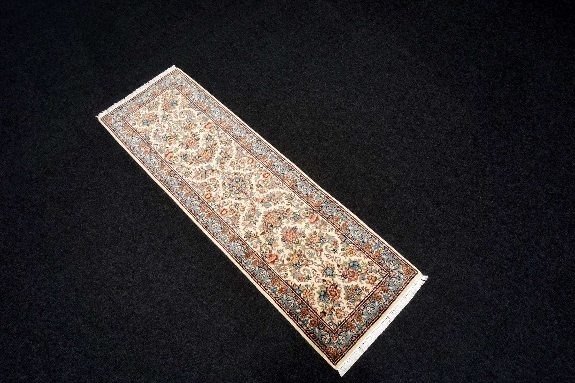 Orient Teppich Läufer 256 x 81 cm Ghom Muster Kaschmir